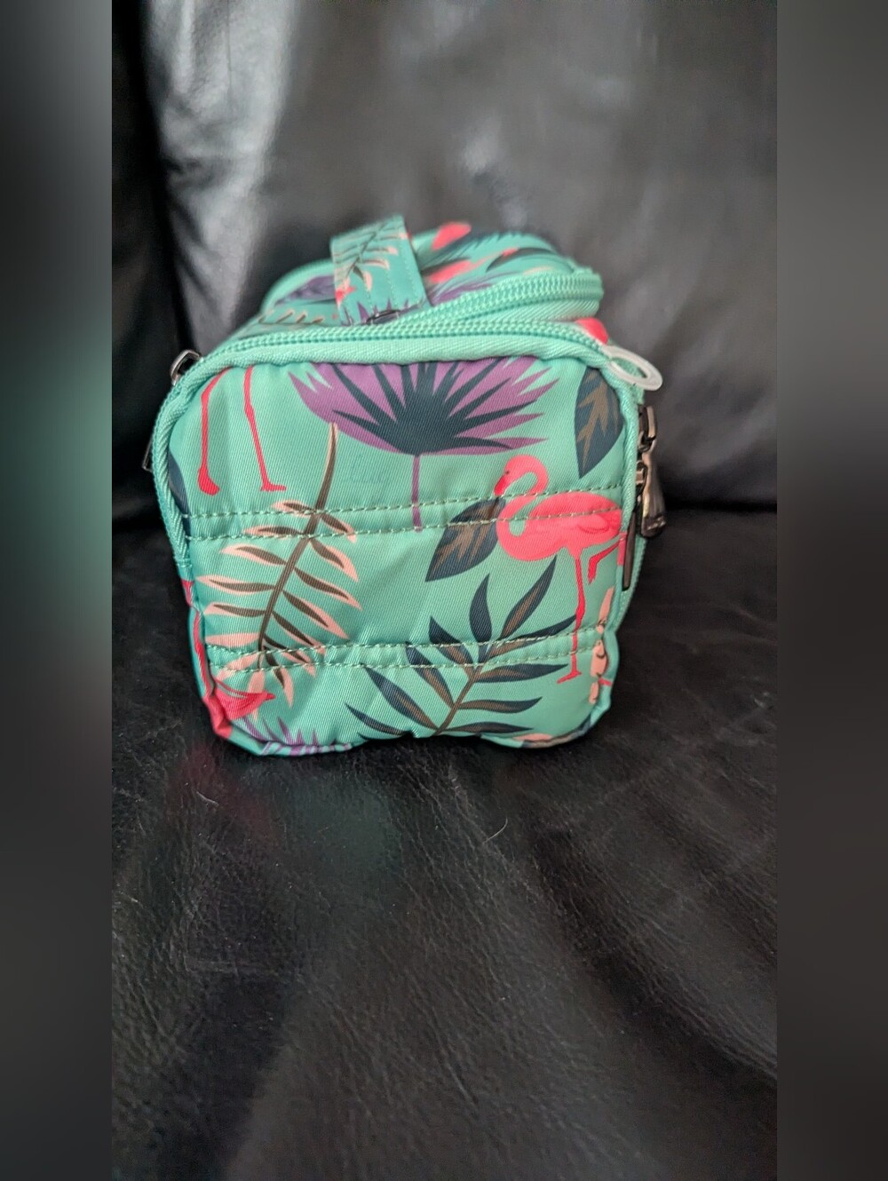 Lug Mini Trolley Makeup Cosmetic Case Bag Flamingo Palm Leaves - Picture 6 of 10